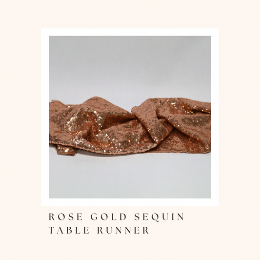 Rose Gold Sequin Table Runners (set of 13)