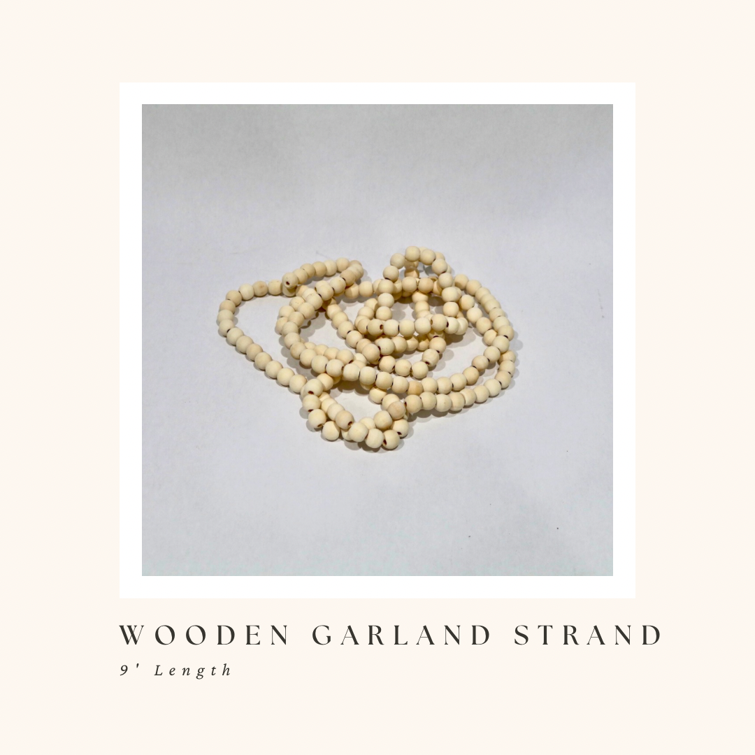 9' Wooden Garland Strand