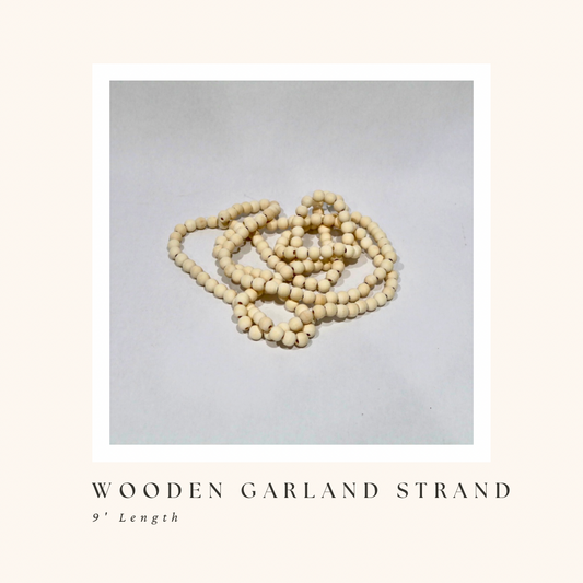 9' Wooden Garland Strand