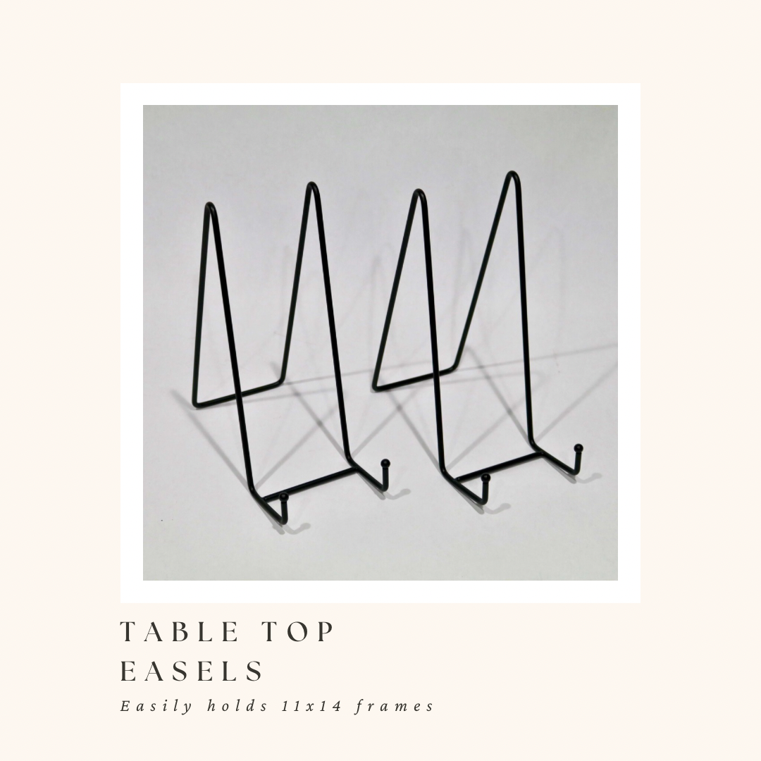 Black Metal Tabletop Metal Easels