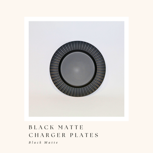 Black Matte Charger Plates