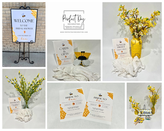 Bride to Bee Shower Rental Package