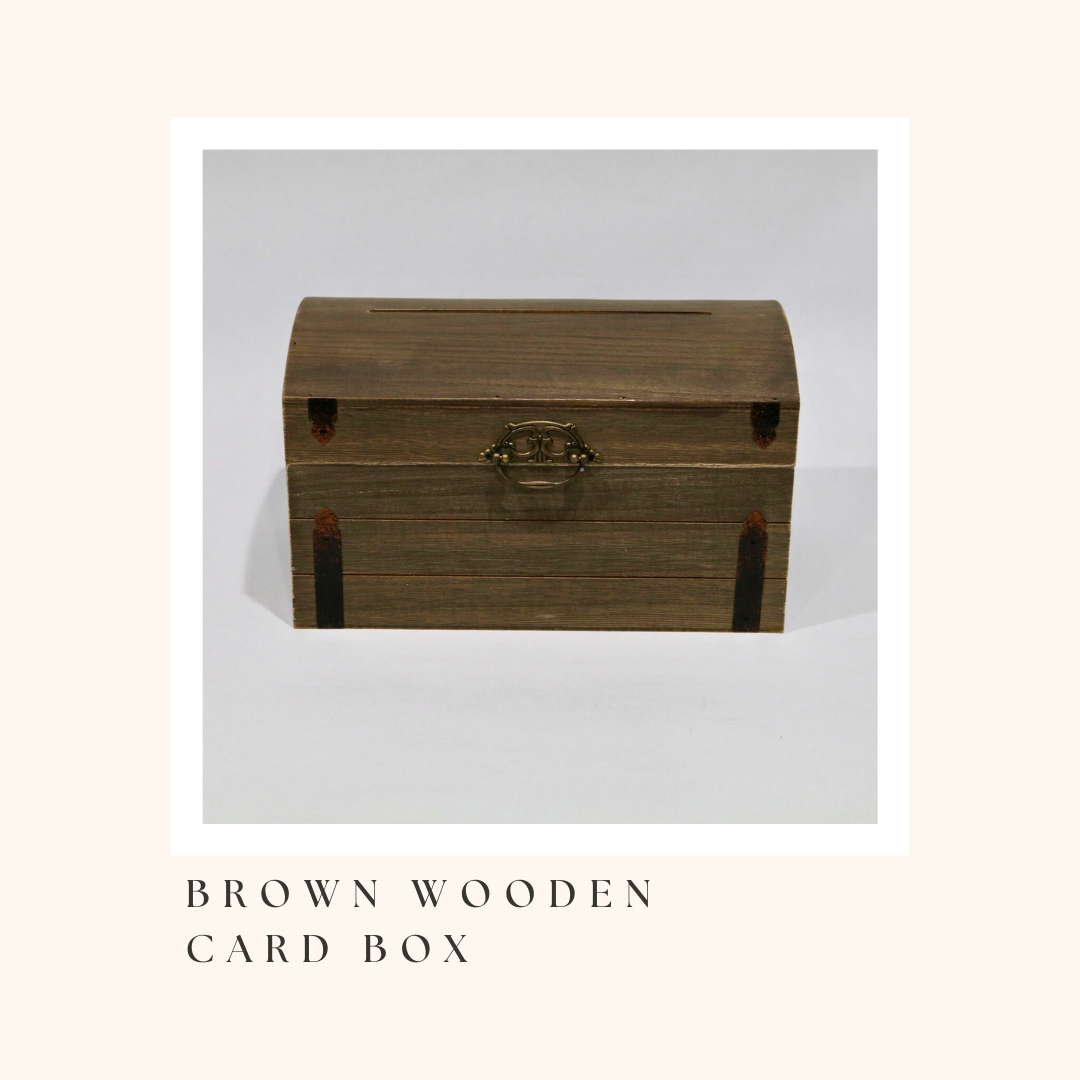 Brown Wooden Card Box