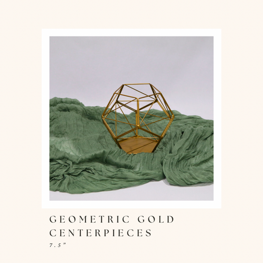 Geometric Gold Centerpieces