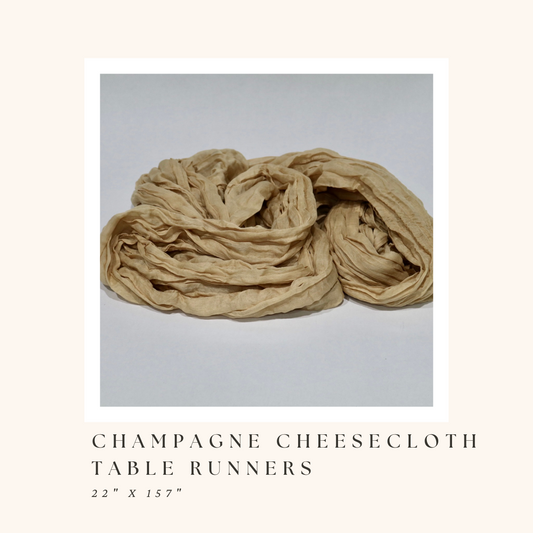 Champagne Cheesecloth Table Runners