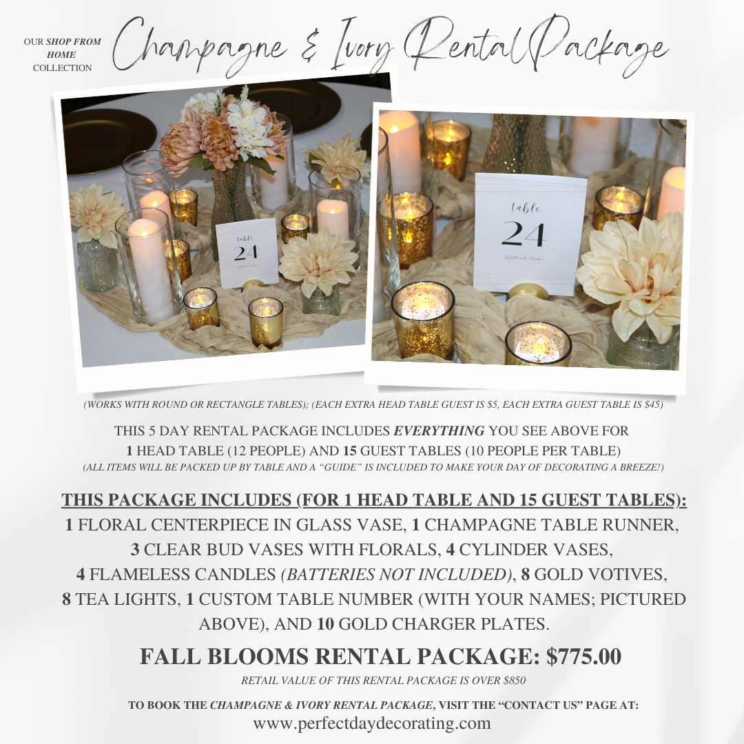 Champagne & Ivory Rental Package