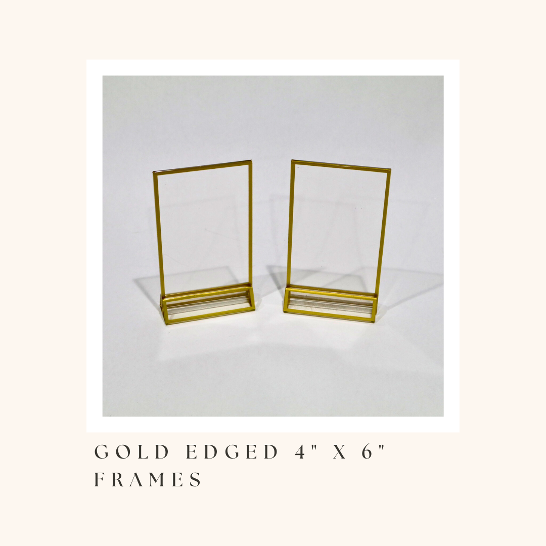 Gold Edged 4” x 6” Frames