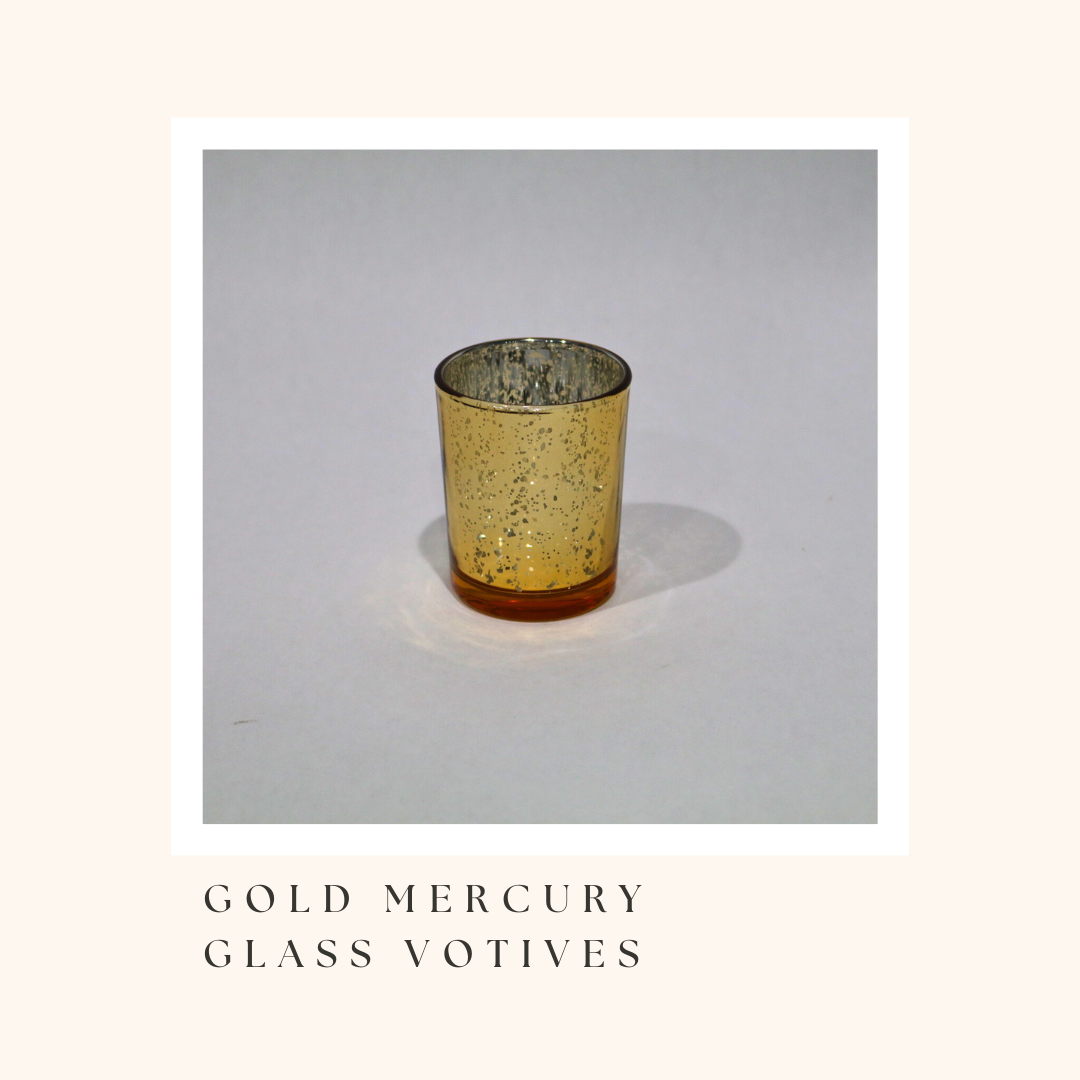 Gold Mercury Glass Votives