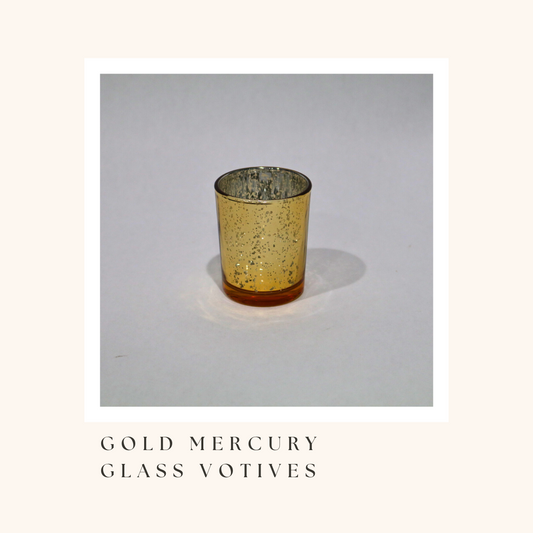 Gold Mercury Glass Votives