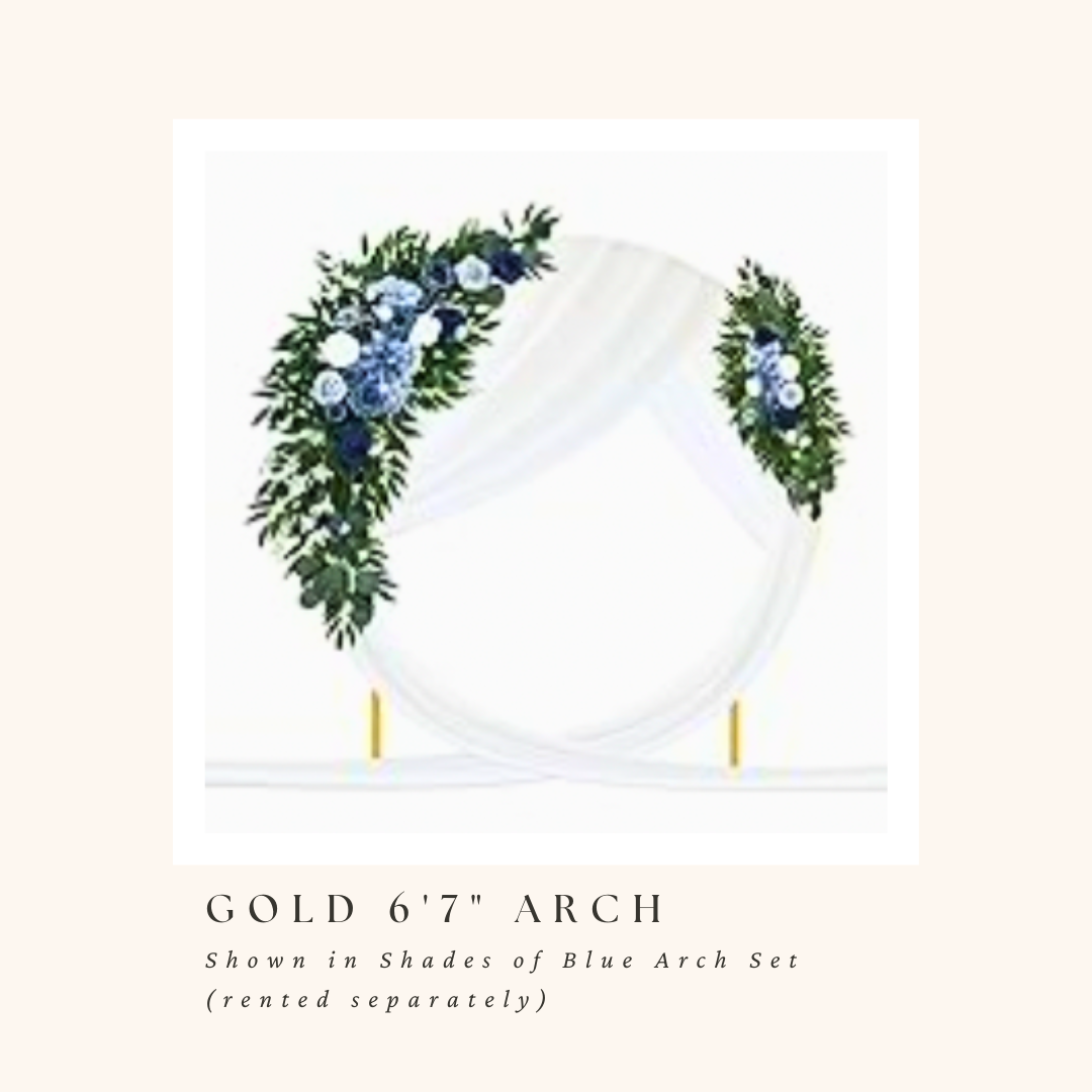 Gold 6' 7" Large Round Arch