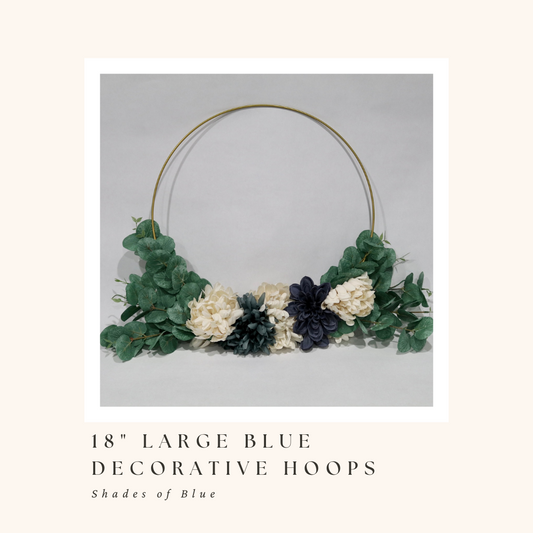 18" Large Blue Decorative Hoops