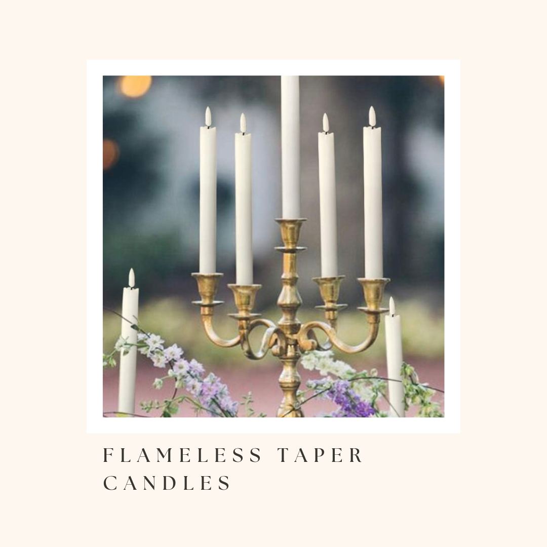 White Taper Flameless Candles